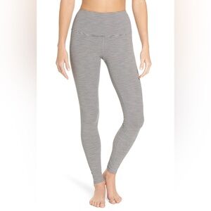 Zella Black and White Striped Leggings